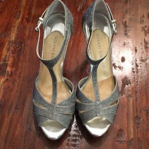 Gianni Bini Silver Sparkly Heels